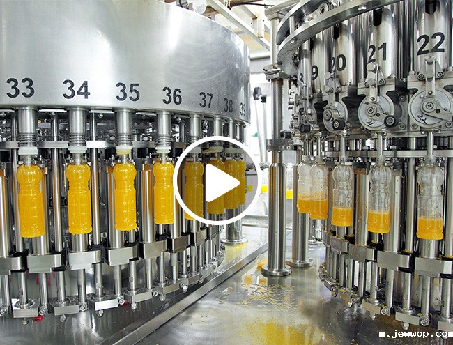 500ml 四合一果汁果肉灌装设备视频